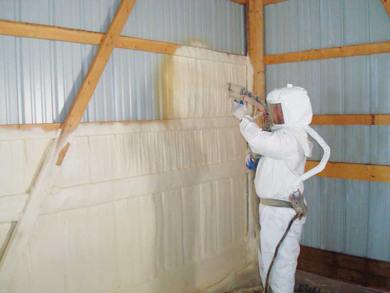 spray foam metal building insulation