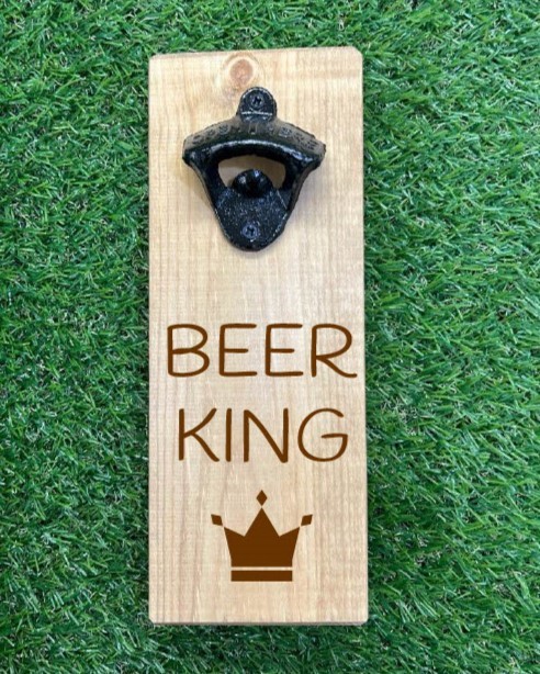 Beer King – Wooden Bottle Opener