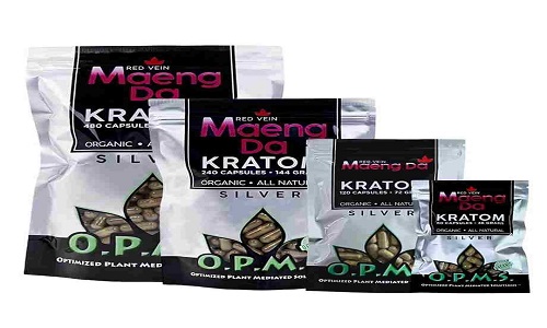 OPMS Silver RED Vein Maeng Da Kratom Capsules