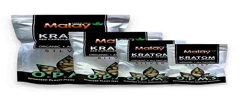 OPMS Silver Green Vein Malay kratom capsules